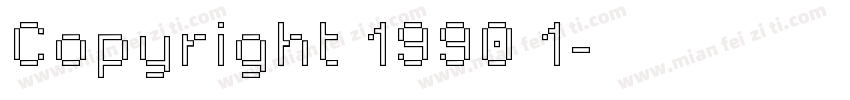 Copyright 1990 1字体转换